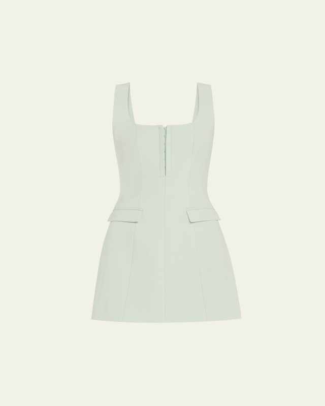 Maeve Square-Neck Wool Mini Dress